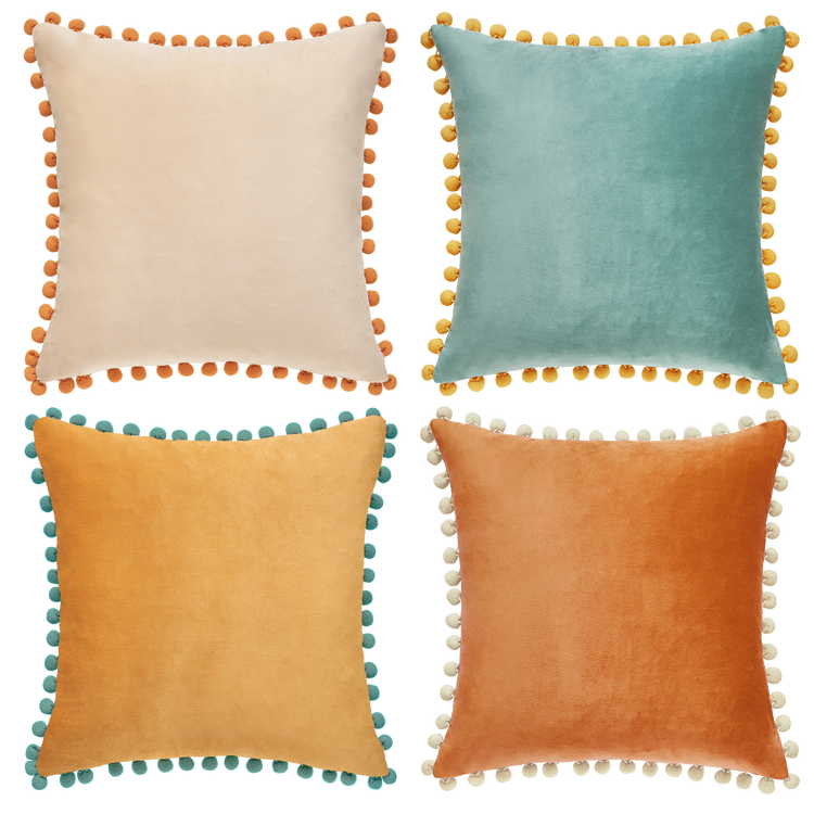 Colibri Pillows 4 Pack Orange Teal