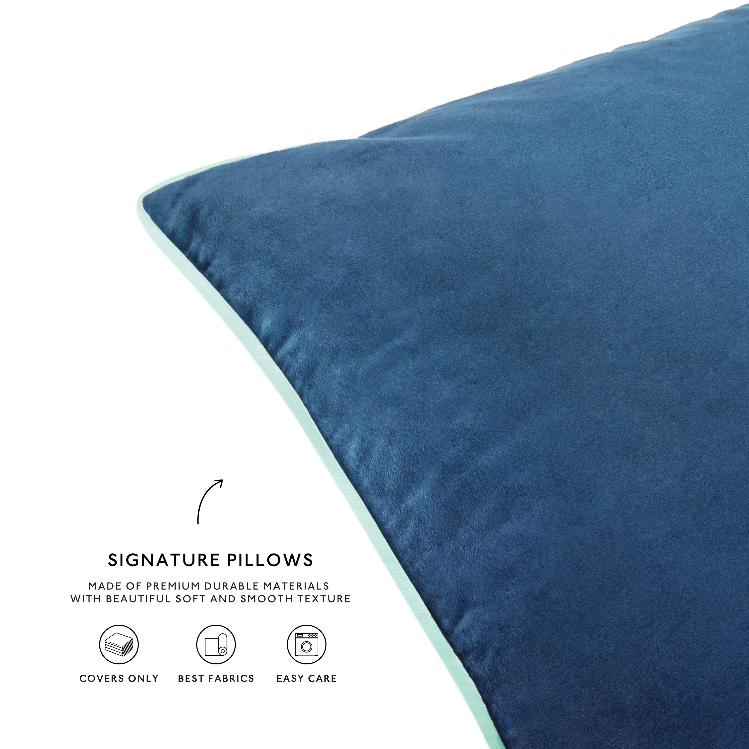blue green olive light velvet pillow covers decorative soft square home decor