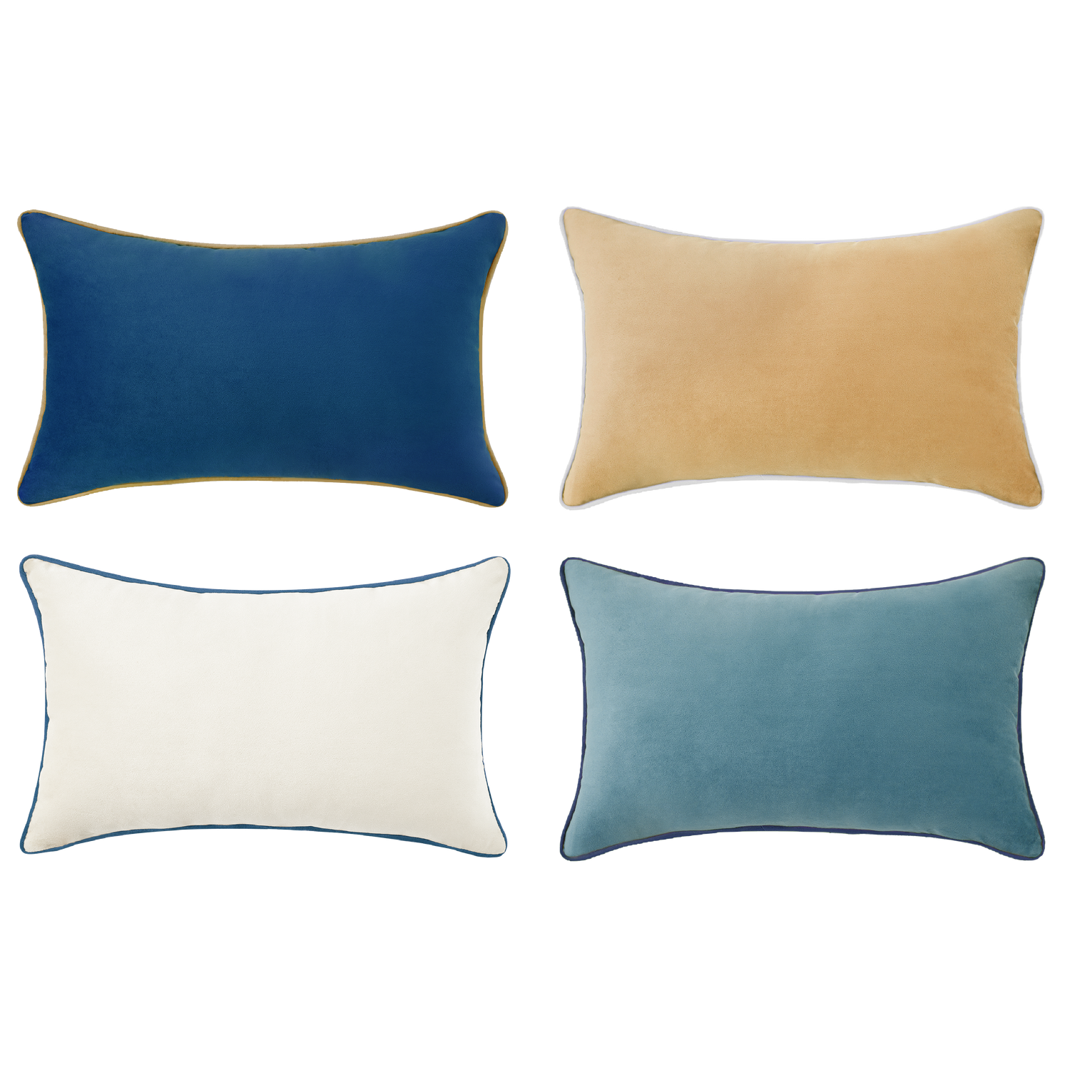 Monteverde Pillows (4-Pack) - Blue/Beige