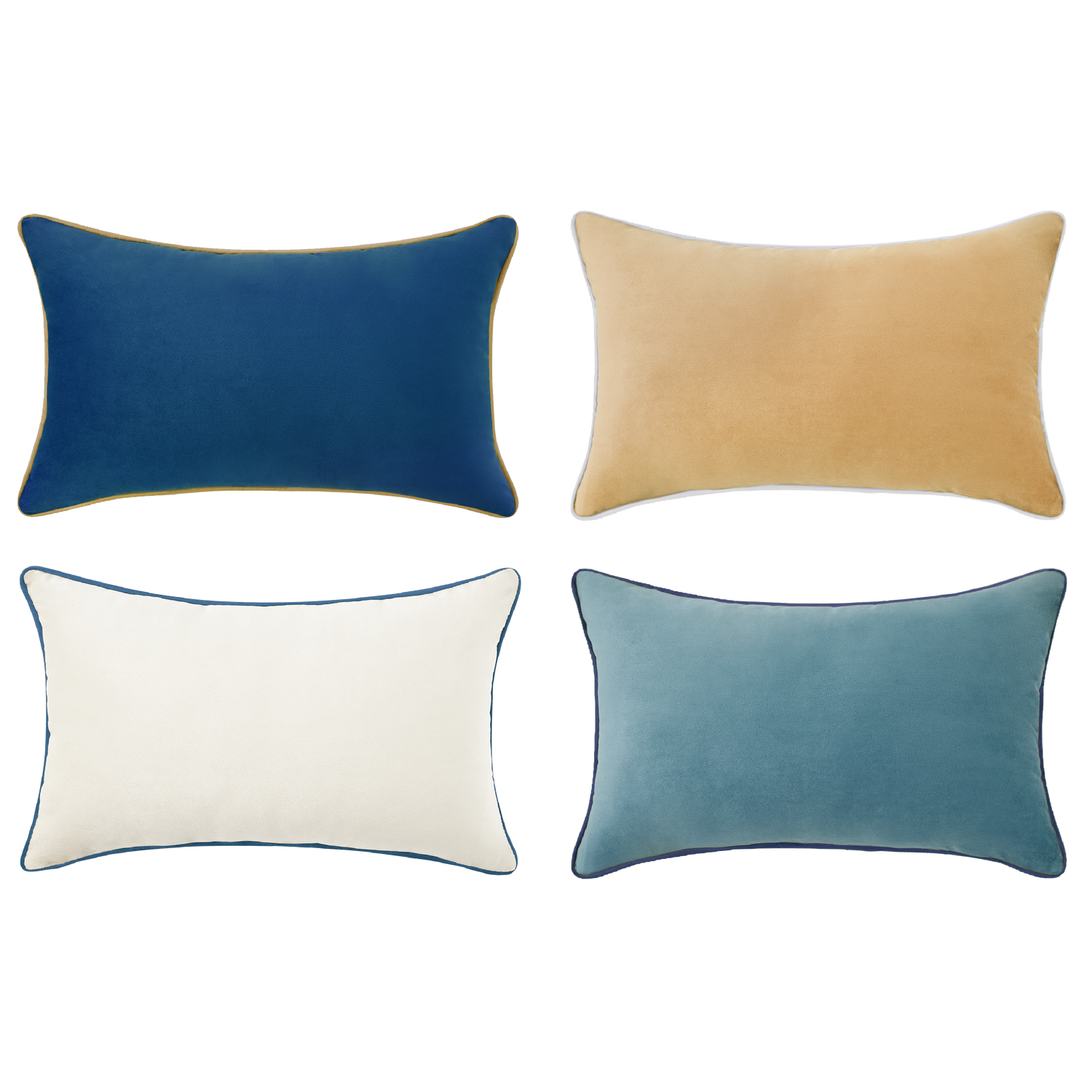 Monteverde Pillows 4 Pack Blue Beige Monday Moose