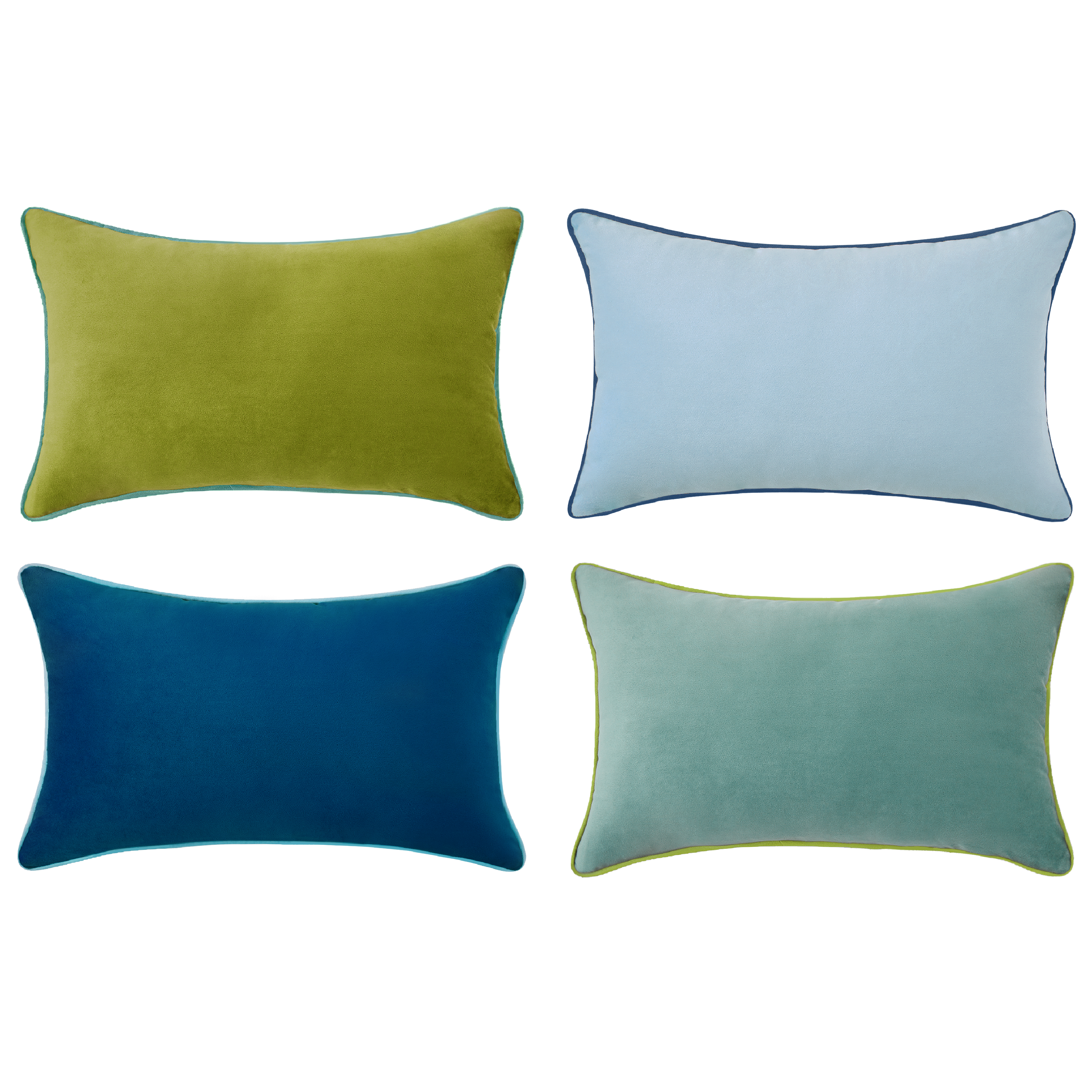 blue green olive light velvet pillow covers decorative soft square home decor