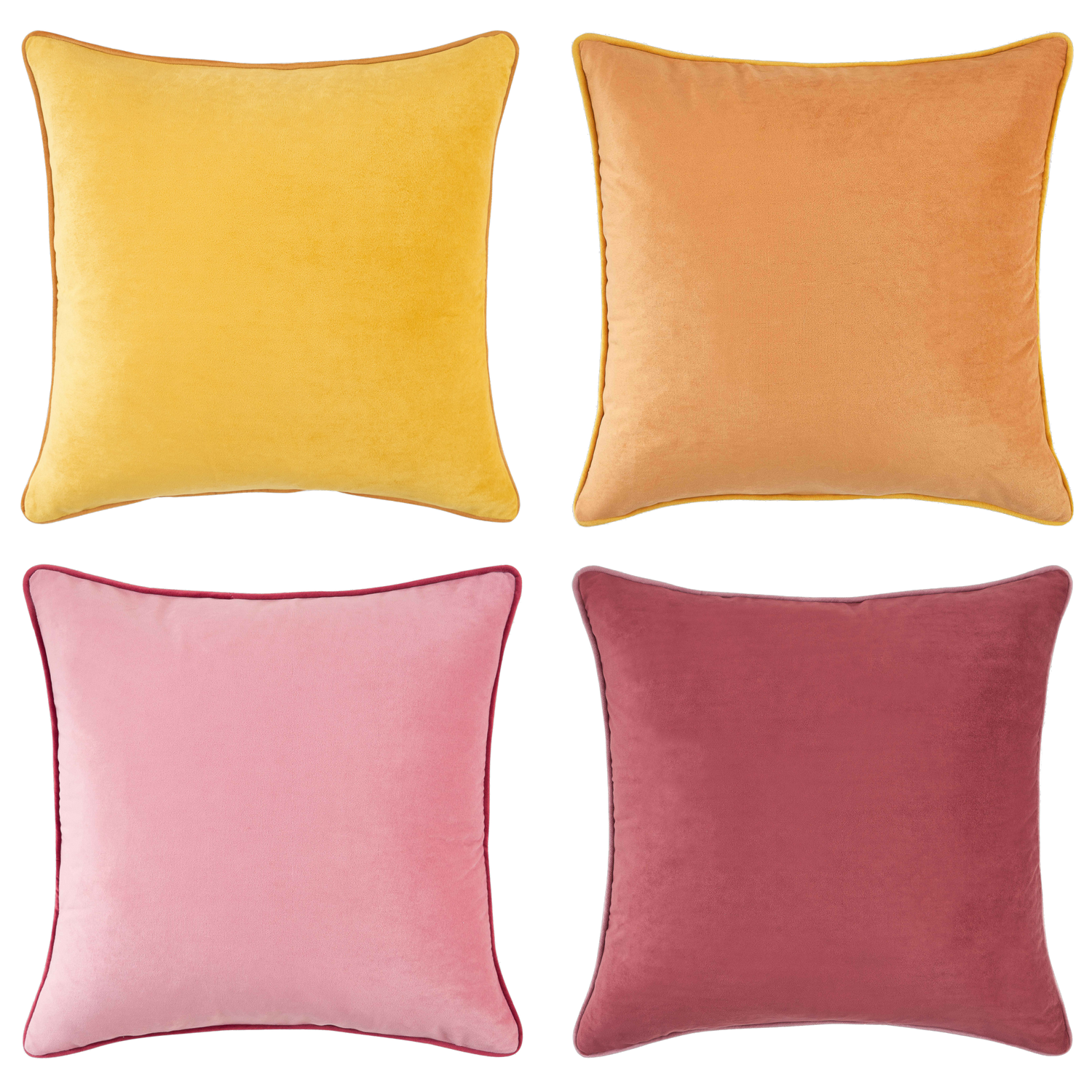 Pink and top yellow pillows