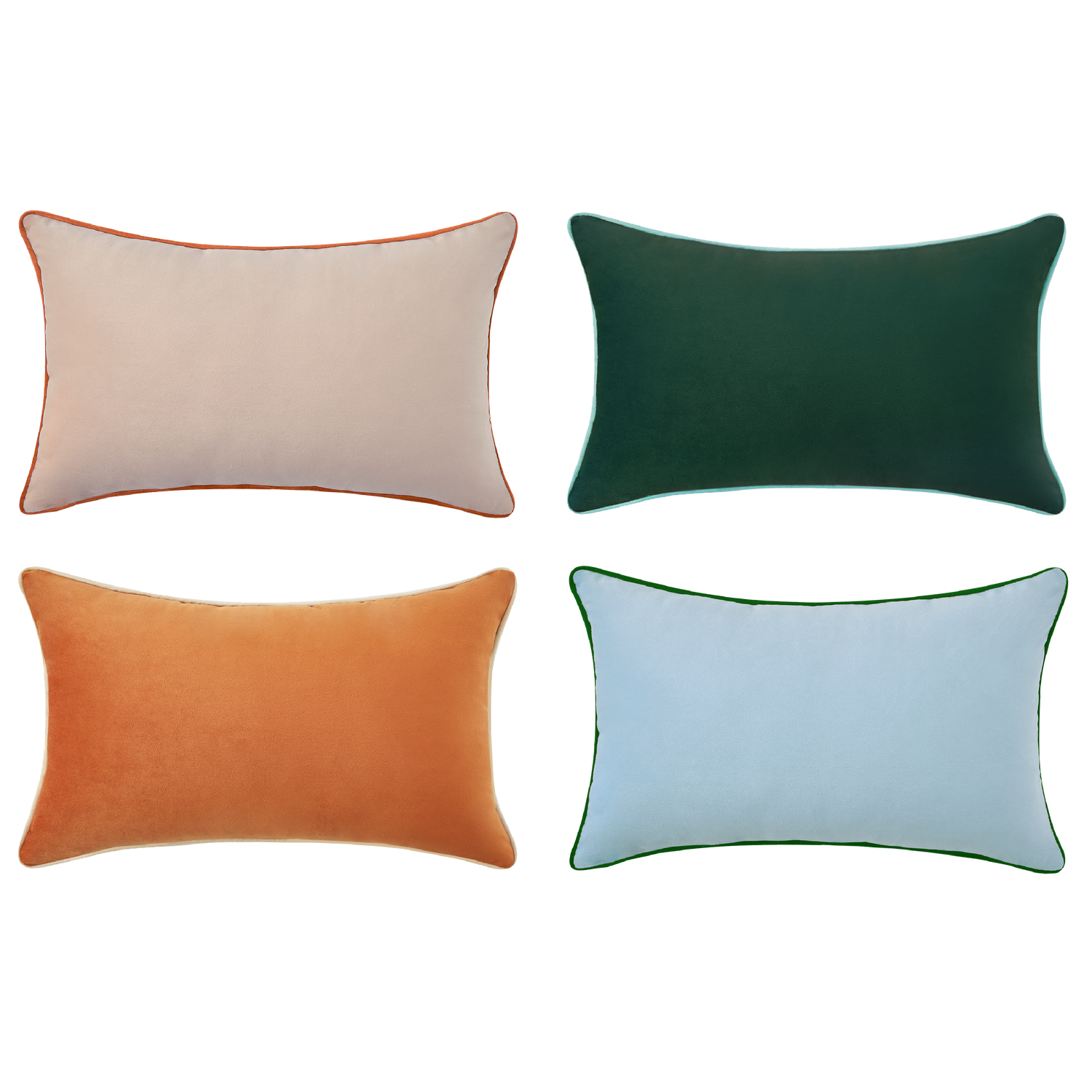 orange green beige light blue velvet pillow covers decorative soft square home decor