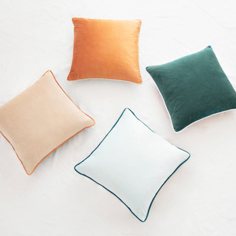 orange green beige light blue velvet pillow covers decorative soft square home decor