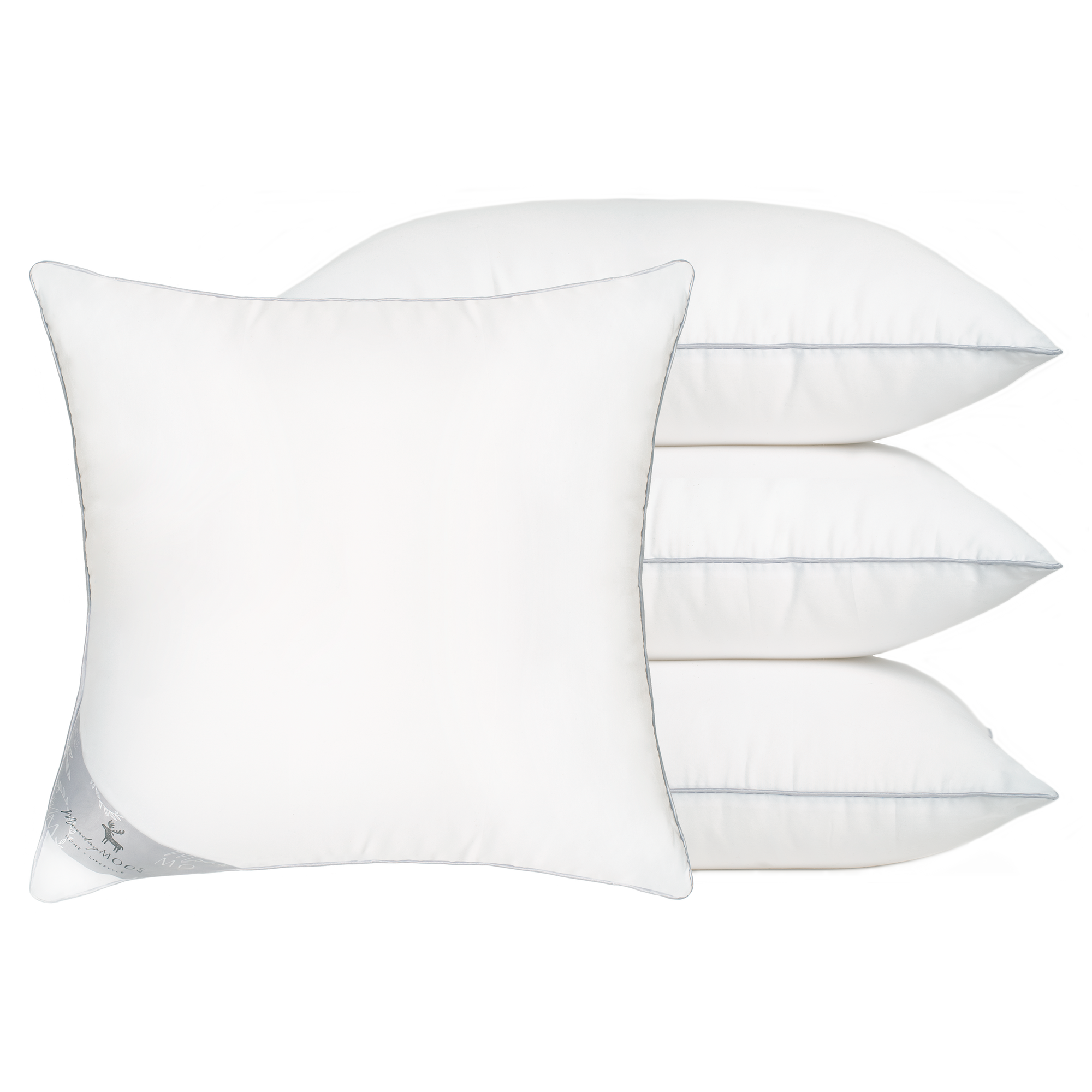 pillow insert set of 4 microfiber polyester filling home decor piping