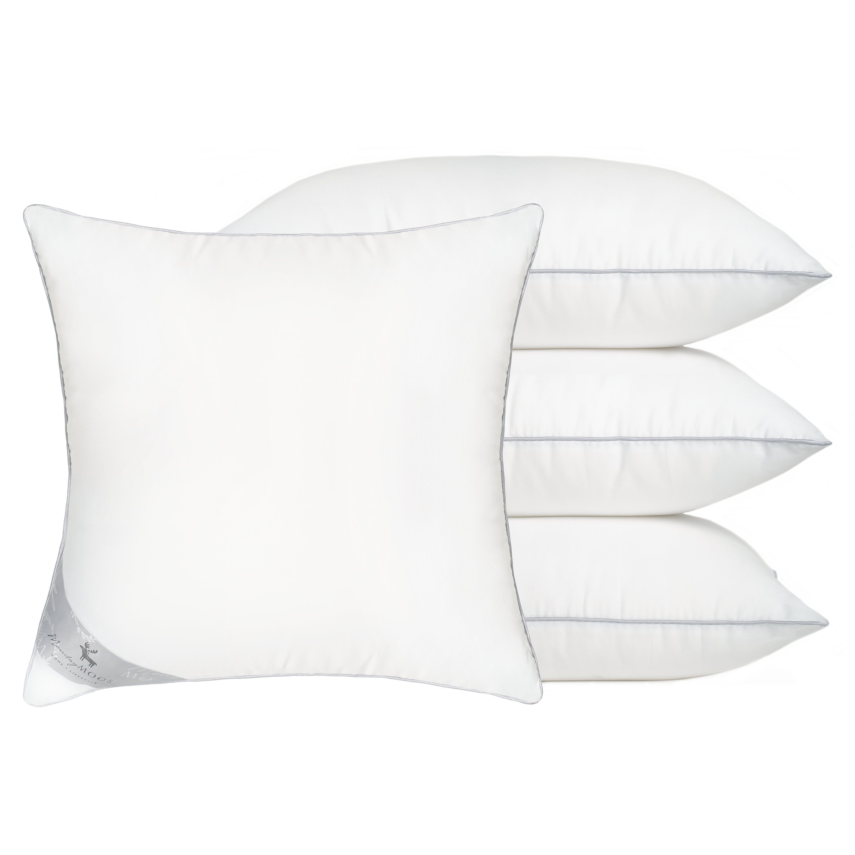 pillow insert set of 4 microfiber polyester filling home decor piping