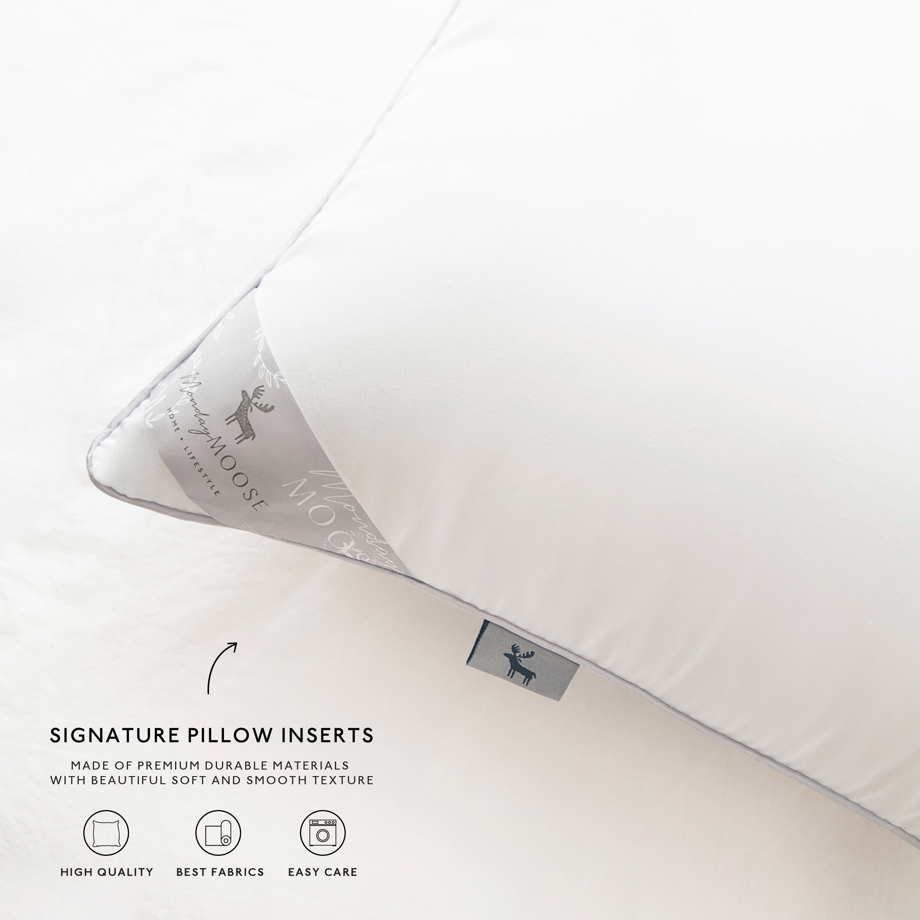 pillow insert set of 4 microfiber polyester filling home decor piping