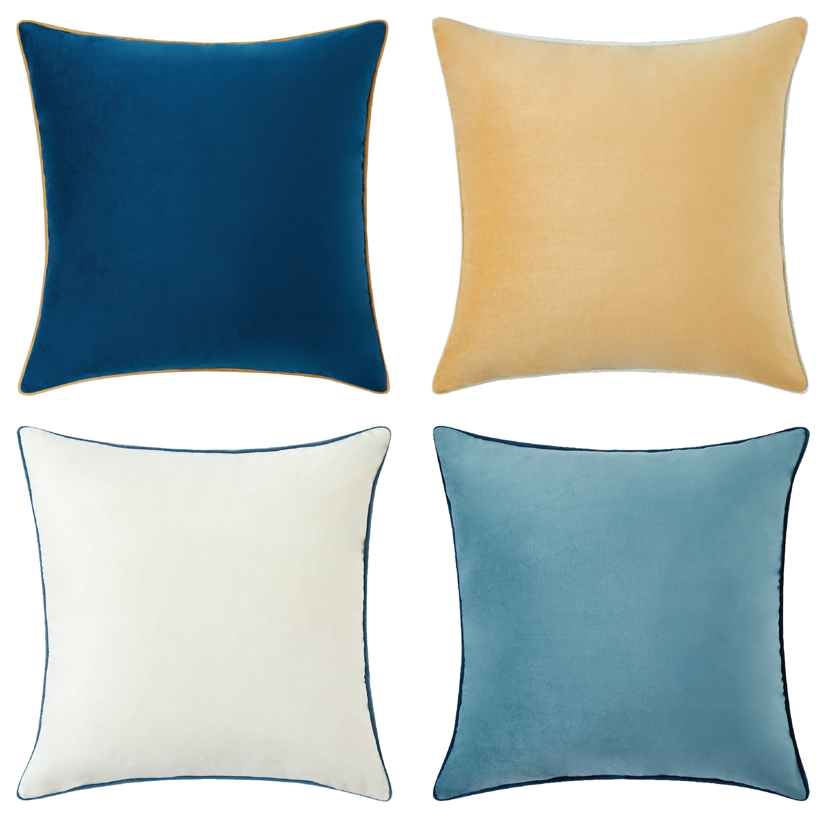 decorative throw pillow covers velvet home decor blue beige white teal shams cushions