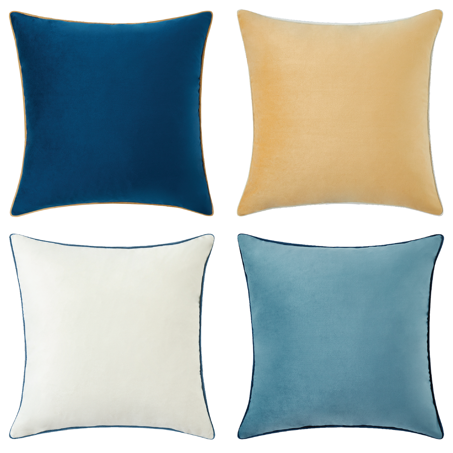 decorative throw pillow covers velvet home decor blue beige white teal shams cushions